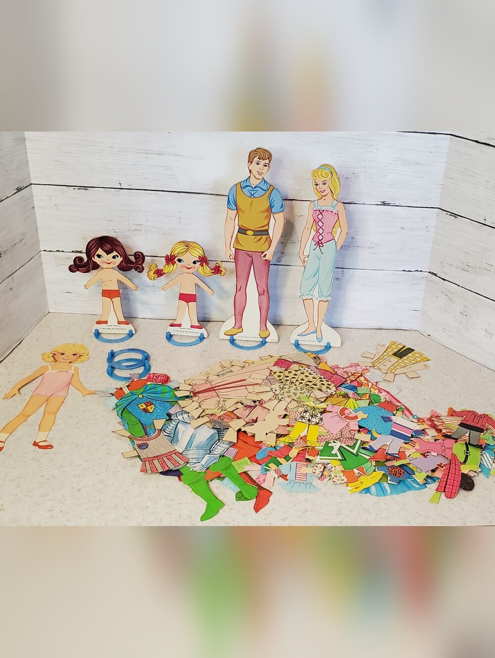 Vintage 1969 Walt Disney Sleeping Beauty Paper Dolls Aurora Prince Lot Clothes